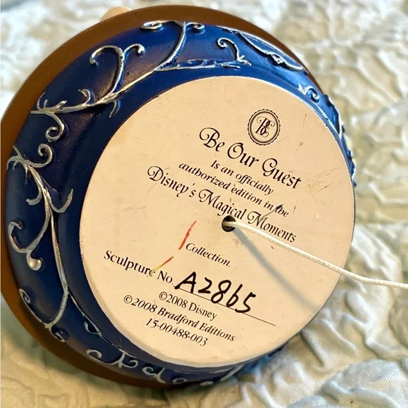 Rare Disney Magical Moments 2008 Belle Spinning Ornament Be Our Guest - Picture 5 of 8